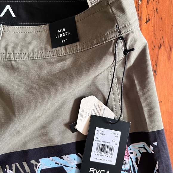 Nwt Mens RVCA shorts - Picture 2 of 4